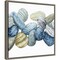 Found Pebbles II by Grace Popp 16-in. W x 16-in. H. Canvas Wall Art Print Framed in Grey